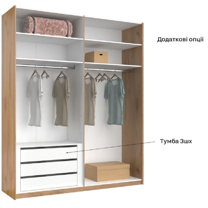 Шкаф-купе 2,0x2,4 Белла / Bella Глянец Белый MiroMark BL-85-WB