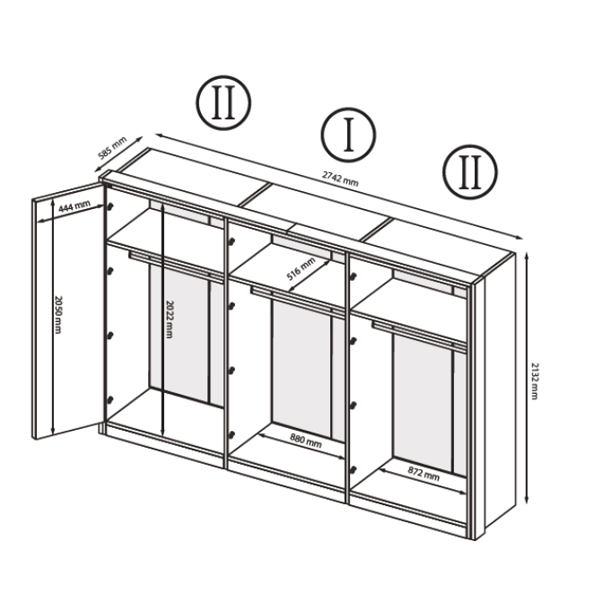 Шкаф Асти 6Дв MiroMark купить