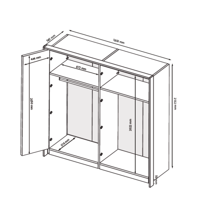 Шафа Місяць 4Дв MiroMark купити