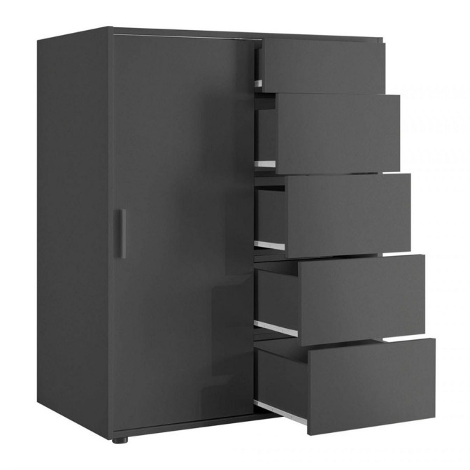 Комод 1Дв 5Ящ Кейс / Case Графит MiroMark 3831029M