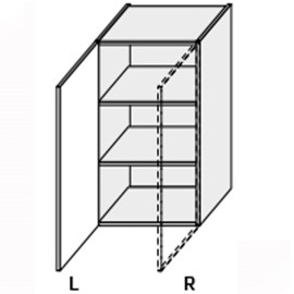 Кухонная секция Миллениум WG верхняя 45В/900 1дв Левая ML-541W/01L MiroMark