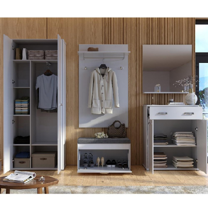 Передпокій Белла 2Дв Шафа 2Дв Тумба 1Дв Вішалка Комод 2Дв1Шх Дзеркало MiroMark купити