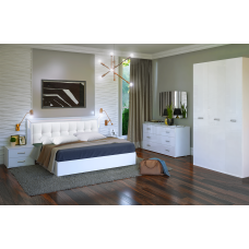 Комплект в спальню 3Дв Белла / Bella Глянець білий MiroMark