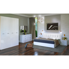 Комплект в спальню 4Дв Белла / Bella Глянець білий MiroMark