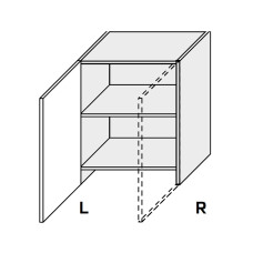 Кухонная секция Валенсия верхняя 60ВВТ/860 1дв Вытяжка Телескоп Правая VL-476W/9003R MiroMark