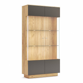 Сервант 2Дв Місяць / Luna Мат Лава - Дуб Крафт MiroMark LN-113-LV