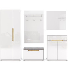 Комплект в прихожую 6 Стелла / Stella Глянец Белый MiroMark