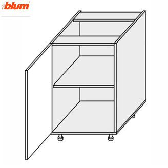 Кухонная секция Валенсия нижняя 50Н/820 1дв Pro Blum VL-051W/9003 MiroMark Кухонная секция Валенсия нижняя 50Н/820 1дв Pro Blum VL-051W/9003 MiroMark