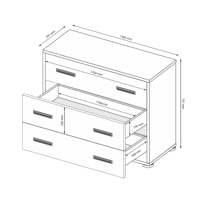 Комод Белла 3Ш MiroMark купить