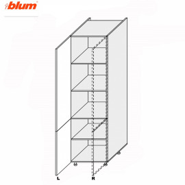 Кухонная секция Пенал Миллениум 60П/2140 Pro Blum Правая ML-764W/9003R MiroMark