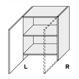 Кухонна секція Міленіум WG верхня 60ВВТ/690 1дв Витяжка Телескоп Права ML-467W/01R MiroMark