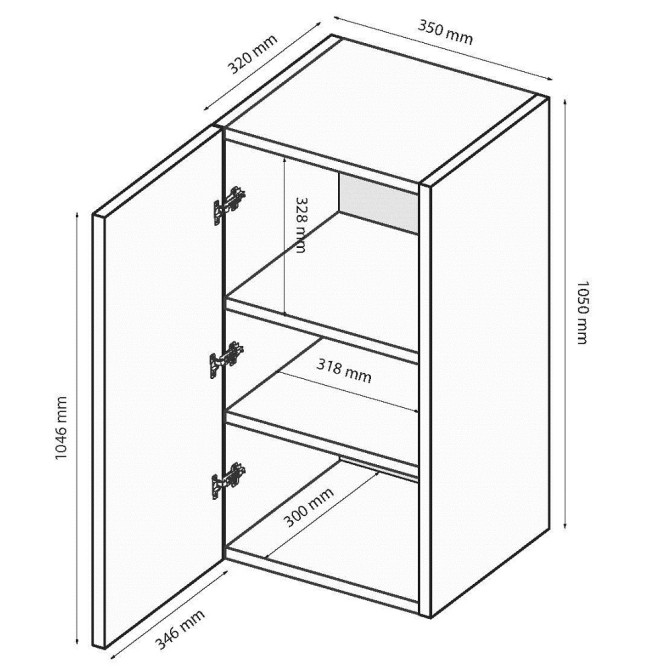 Секция BOX-22 / Глянец Чёрный MiroMark BX-22-BL