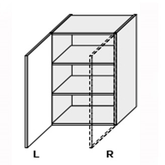 Кухонная секция Миллениум верхняя 50В/720 1дв Правая ML-450W/9003R MiroMark