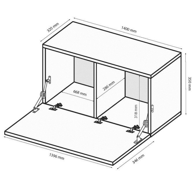 Секція BOX-33 / Глянець Чорний MiroMark BX-33-BL