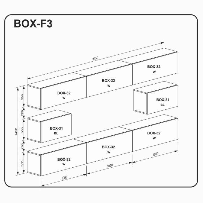 Комплект в гостиную BOX F3 MiroMark