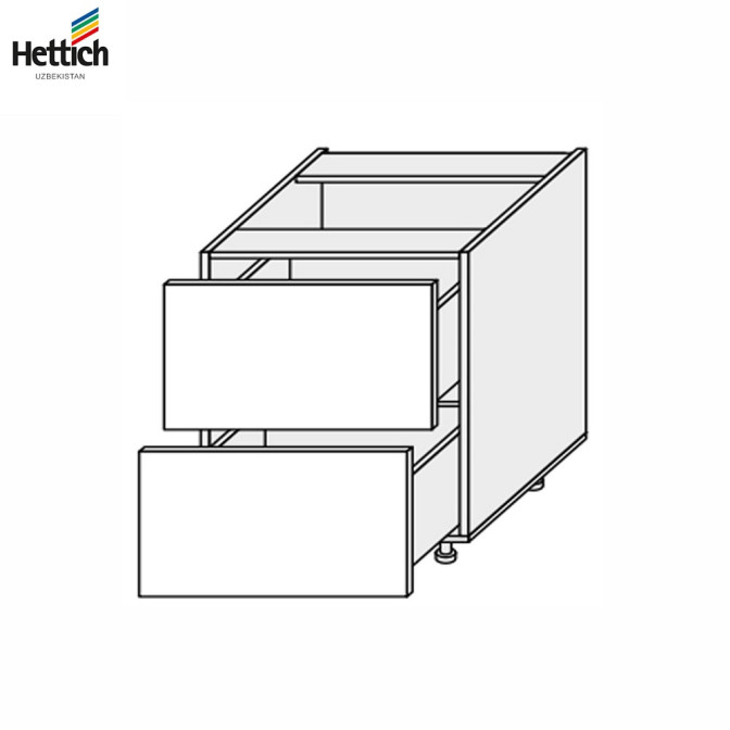 Кухонная секция Мери нижняя 90Н2ШХ/820 Pro Hettich MR-091W/9003gl MiroMark