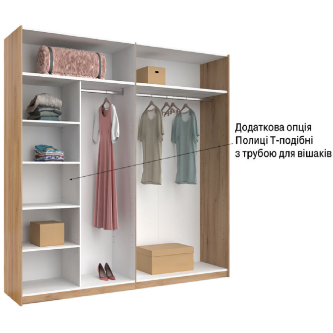 Шкаф-купе 2,5x2,1 Белла / Bella Глянец Белый MiroMark BL-21-WB