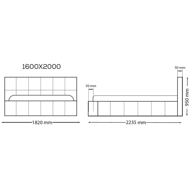 Кровать Мягкая обивка с подъёмным механизмом 1,6х2,0 Тони / Tony MiroMark SF-46-TO