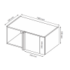 Антресоль Корпус Угол 90 градусов Идея / Idea Глянец Белый MiroMark ID-20-WB
