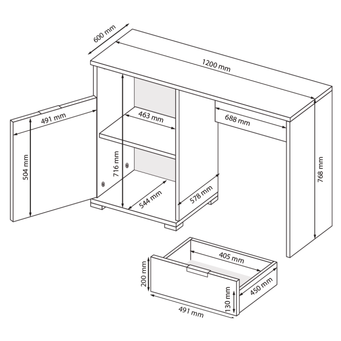 Стіл письмовий Місяць MiroMark купити