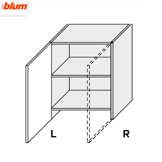 Кухонная секция Мери верхняя 60ВВТ/680 1дв Вытяжка Телескоп Pro Blum Правая MR-477W/9003Rgl MiroMark