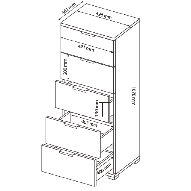 Комод Рамона 5Шх MiroMark купити