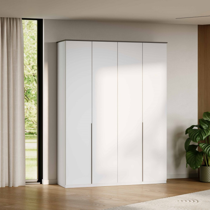 Шкаф 4Дв Бартон / Barton Супер Мат Белый MiroMark BT-24-WM