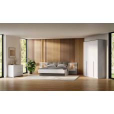 Модульная спальня Бартон / Barton Супер Мат Белый MiroMark