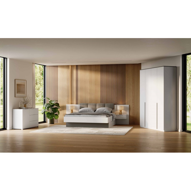 Модульна спальня Бартон / Barton Супер Мат Білий MiroMark