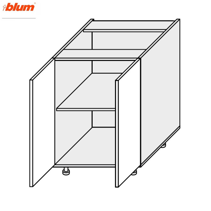 Кухонна секція Мері нижня 60Н/820 2дв Pro Blum MR-071W/9003gl MiroMark