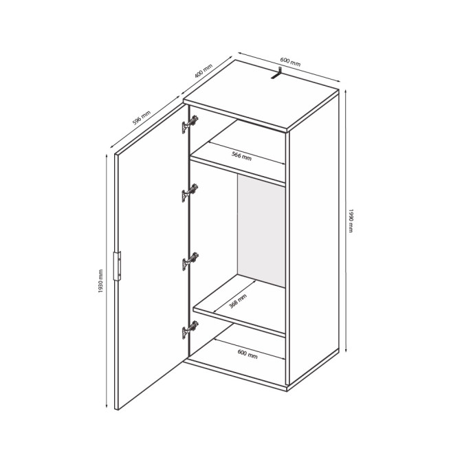 Шафа Місяць без дзеркал MiroMark купити