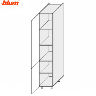 Кухонная секция Валенсия Пенал 40П/2140 Pro Blum VL-741W/9003 MiroMark