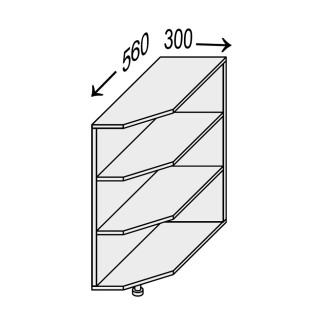 Кухонная секция Миллениум WG нижняя 30НЗК/820 Угловое окончание ML-031W MiroMark