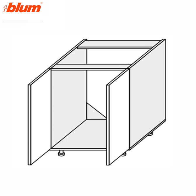 Кухонная секция Мери нижняя 80НМ/820 2дв Мойка Pro Blum MR-087W/9003gl MiroMark