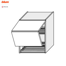 Кухонная секция Валенсия верхняя 80ВС/720 2дв Сушка Aventos Pro Blum  +  Rejs VL-488W/9003 MiroMark