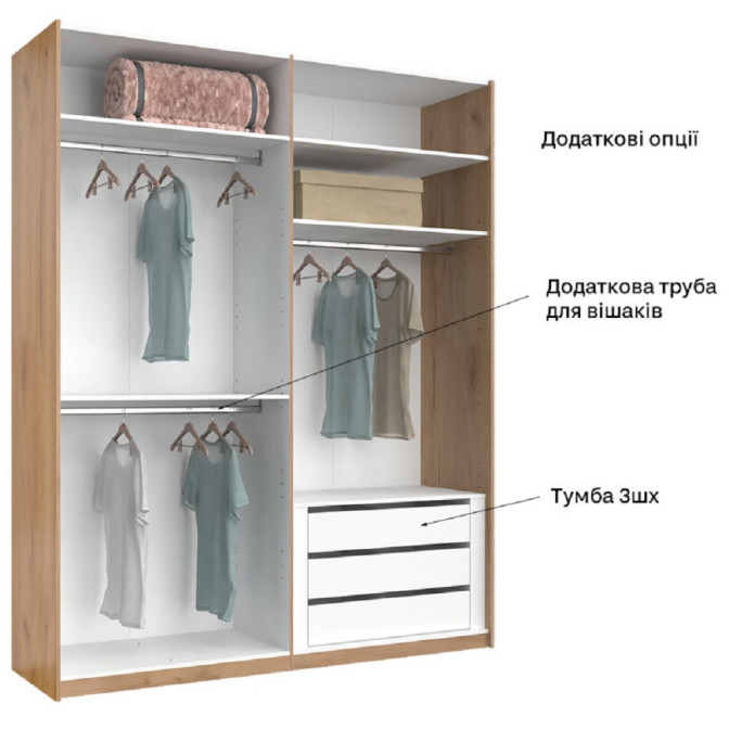 Шкаф-купе 2,0х2,4 Фемели / Family Глянец Белый MiroMark FM-85-WB