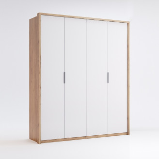 Шафа 4Дв без дзеркал Асті / Asti Глянець Білий - Дуб Крафт MiroMark AS-24-WB