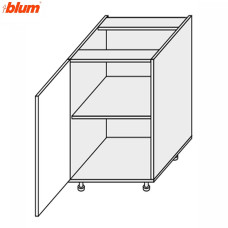 Кухонная секция Мери нижняя 50Н/820 1дв Pro Blum MR-051W/9003gl MiroMark