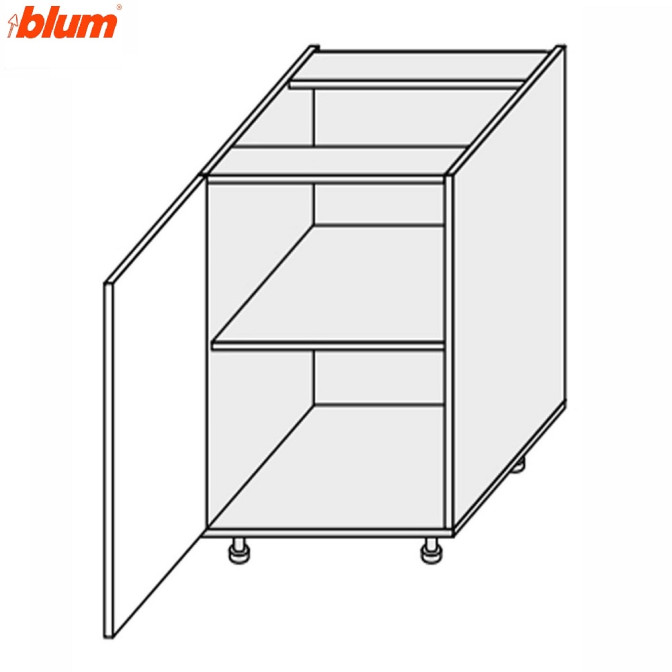 Кухонная секция Мери нижняя 50Н/820 1дв Pro Blum MR-051W/9003gl MiroMark