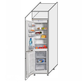 Кухонная секция Винтаж Пенал 60ПХ/2320 Холодильник VN-862W/9003 MiroMark