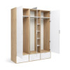 Шафа 3Дв 3Ящ із дзеркалом Олівія / Olivia Глянець Білий - Дуб Кремона MiroMark OV-13-WB