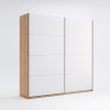 Шкаф-купе без зеркала 2,0*2,1 Асти / Asti Глянец Белый - Дуб Крафт MiroMark AS-22-WB