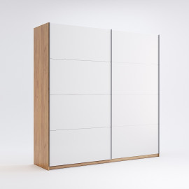 Шкаф-купе без зеркала 2,0*2,1 Асти / Asti Глянец Белый - Дуб Крафт MiroMark AS-22-WB