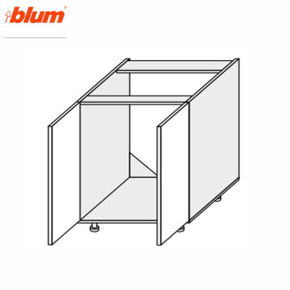 Кухонная секция Миллениум WG нижняя 60НМ/820 2дв Мойка Pro Blum ML-072W/01 MiroMark