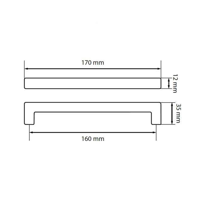 Ручка металлическая СС-160мм Хром HL-15-CH MiroMark