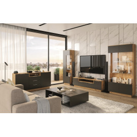 Модульна вітальня Місяць / Luna Дуб Крафт – Мат Лава MiroMark