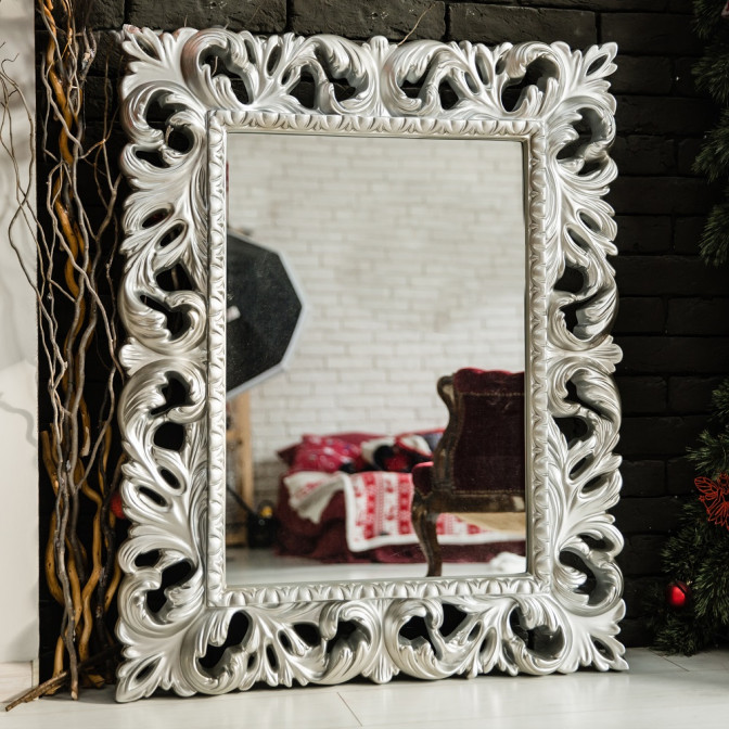 Зеркало 1000x800 Пиония / Pionia Серебро MiroMark MR-81-SL