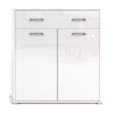 Комод 2Дв 1Ящ Белла / Bella Глянец Белый MiroMark BL-62-WB