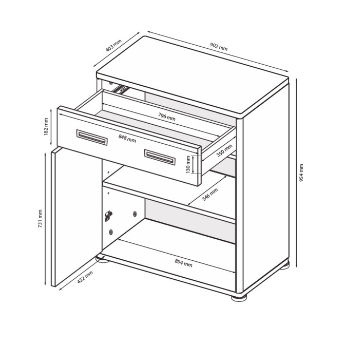 Комод Белла 2Дв1Шх прихожая MiroMark купить