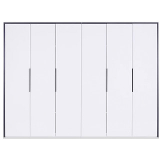 Шкаф 6Дв Лука / Lucca Глянец Белый - Мат Антрацит MiroMark LC-16-WB